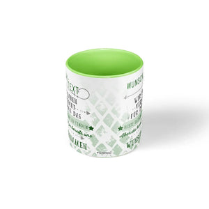 Personalisierte Tasse mit Namen – Geschenk mit Wunschtext in Grün - Sunnywall - Individualität trifft Design