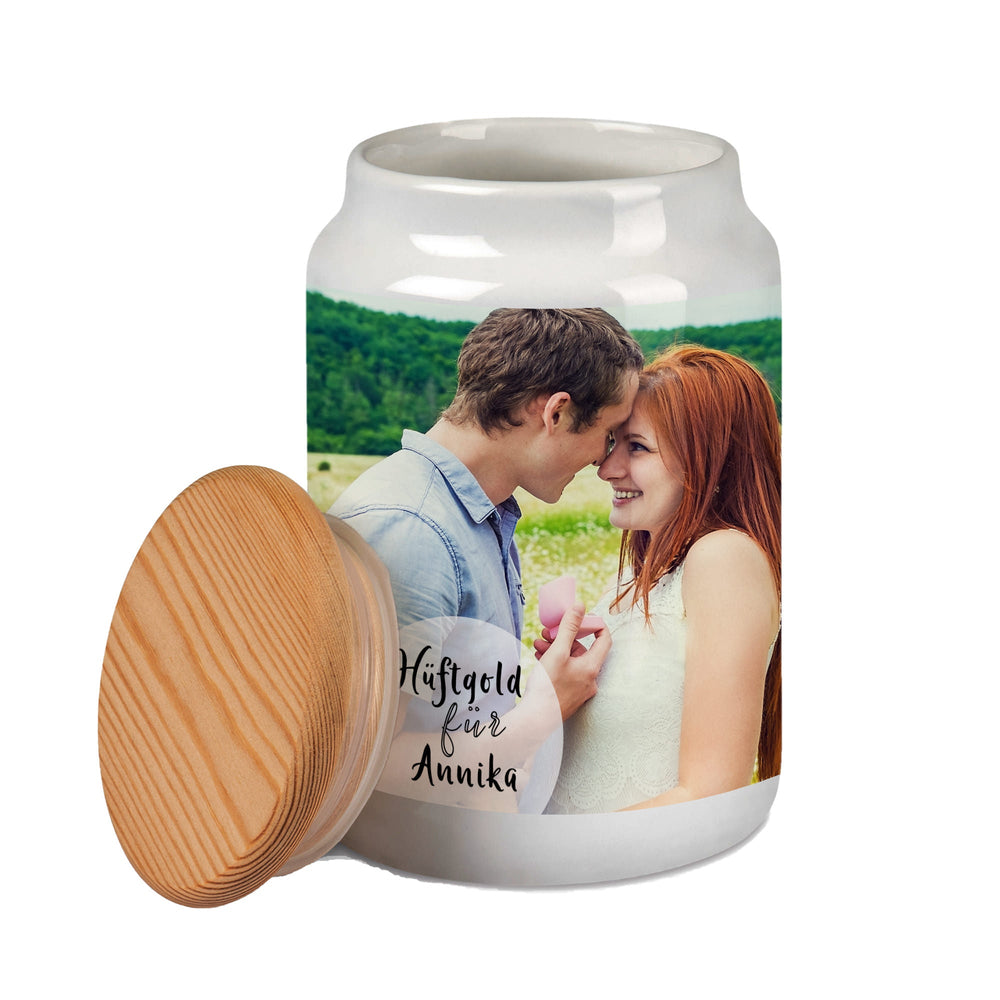 Personalisierte Vorratsdose mit Foto & Text - Keksdose bedrucken - Sunnywall - Individualität trifft Design