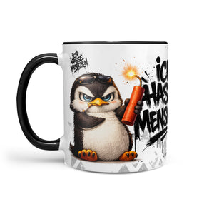 Pinguin Tasse „Ich hasse Menschen“ – Lustige Kaffeetasse - Sunnywall - Individualität trifft Design
