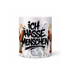 Pinguin Tasse „Ich hasse Menschen“ – Lustige Kaffeetasse - Sunnywall - Individualität trifft Design