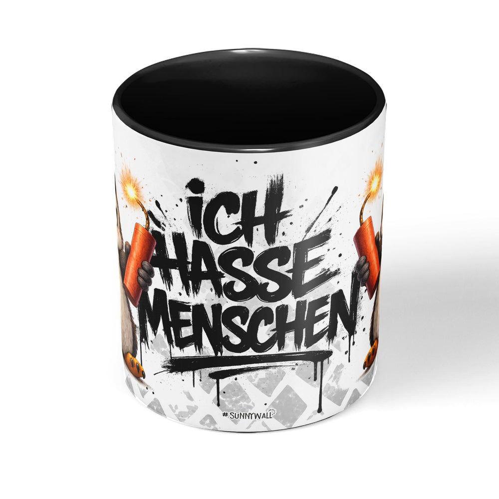 Pinguin Tasse „Ich hasse Menschen“ – Lustige Kaffeetasse - Sunnywall - Individualität trifft Design