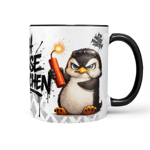 Pinguin Tasse „Ich hasse Menschen“ – Lustige Kaffeetasse - Sunnywall - Individualität trifft Design
