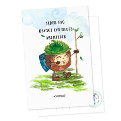 Postkarte Abenteuer – Jeder Tag bringt ein neues Abenteuer - Sunnywall - Individualität trifft Design
