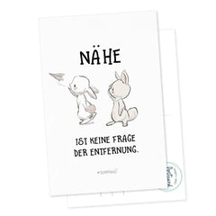 Postkarte Entfernung Liebe – Nähe ist keine Frage der Distanz - Sunnywall - Individualität trifft Design