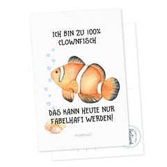 🎁 Postkarte Fisch Spruch Clownfisch Fabelhaft (100% off) - Sunnywall - Individualität trifft Design