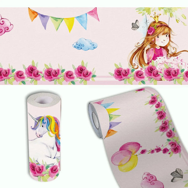 Prinzessin Bordüre Vliestapete rosa Kinderzimmer Mädchen - Sunnywall - Individualität trifft Design