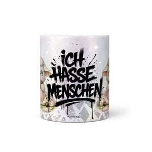 Schaf Tasse „Ich hasse Menschen“ – Lustige Kaffeetasse - Sunnywall - Individualität trifft Design