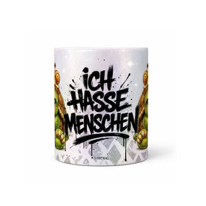 Schildkröte Tasse „Ich hasse Menschen“ – Lustige Kaffeetasse - Sunnywall - Individualität trifft Design