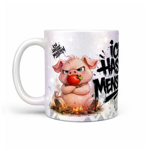 Schwein Tasse „Ich hasse Menschen“ – Lustige Kaffeetasse - Sunnywall - Individualität trifft Design
