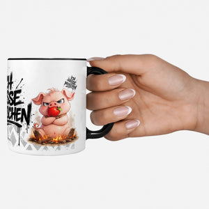 Schwein Tasse „Ich hasse Menschen“ – Lustige Kaffeetasse - Sunnywall - Individualität trifft Design