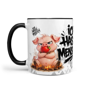 Schwein Tasse „Ich hasse Menschen“ – Lustige Kaffeetasse - Sunnywall - Individualität trifft Design