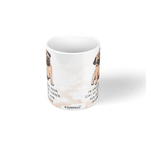Spruch Tasse Hund Der Hund war allergisch Mops rosa - Sunnywall - Individualität trifft Design