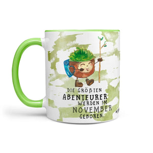 Tasse Abenteurer Geburtstag Kastanie Die größten Abenteurer werden im Wunschmonat geboren - Sunnywall - Individualität trifft Design