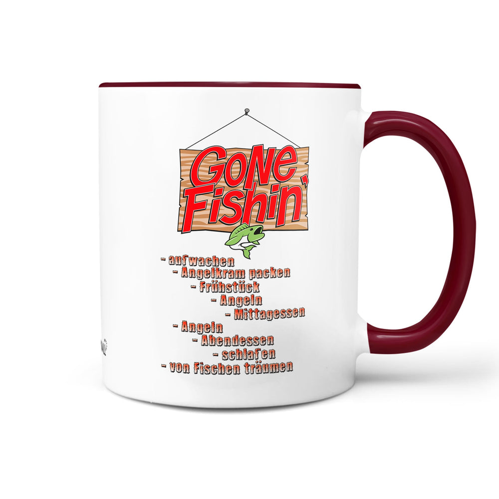 Tasse Angeln Gone Fishin Perfekter Anglertag Kaffeebecher - Sunnywall - Individualität trifft Design