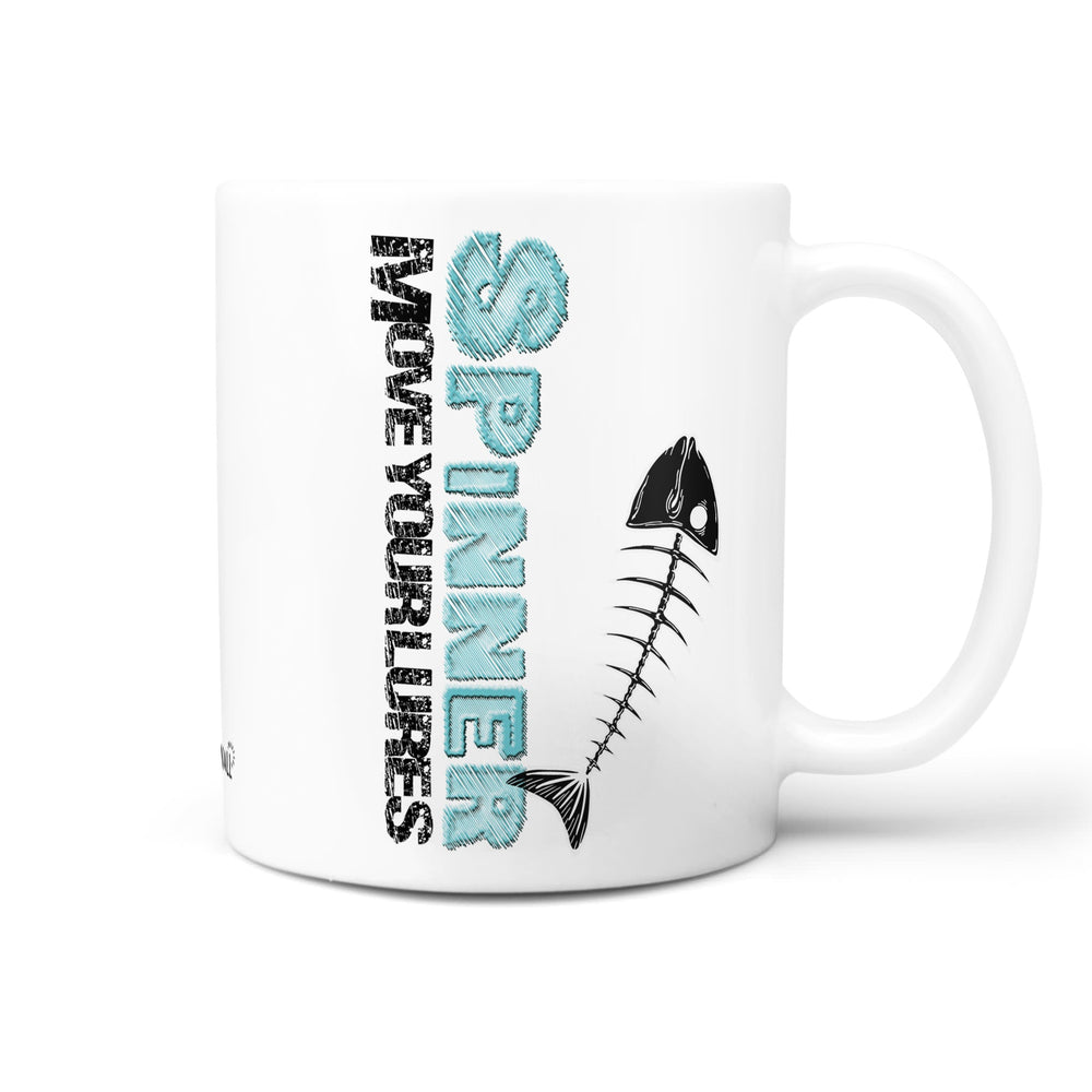 Tasse Angeln Spruch Spinner Move Your Lures mit Fischgräte - Sunnywall - Individualität trifft Design
