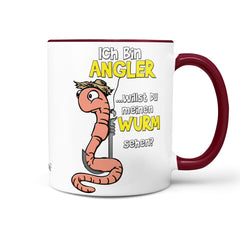Tasse Angler Witzig Willst du meinen Wurm sehen Kaffeebecher - Sunnywall - Individualität trifft Design
