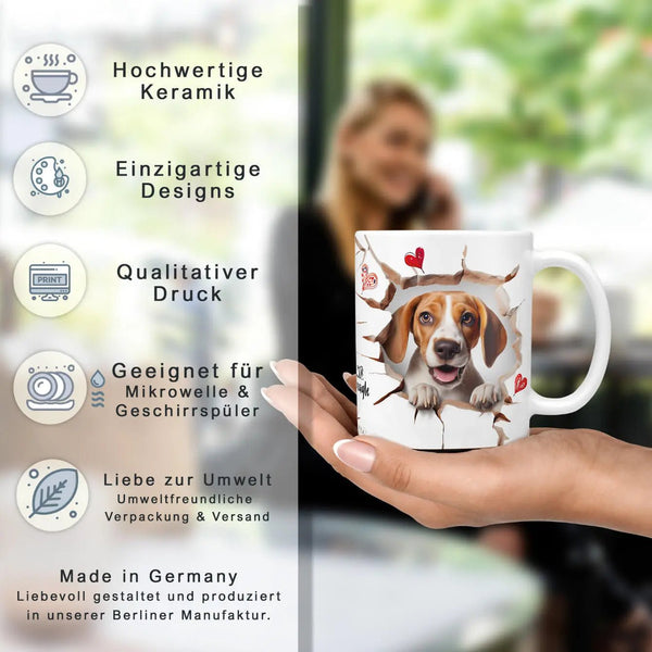 Tasse Beagle Abenteuer - Hunderassen Kollektion - Sunnywall - Individualität trifft Design