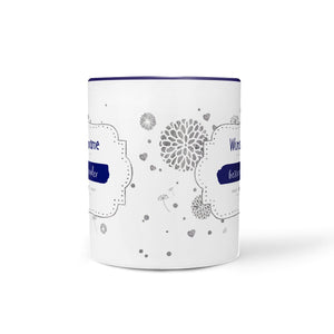 Tasse bester Bruder – personalisiert mit Name in Blau - Sunnywall - Individualität trifft Design