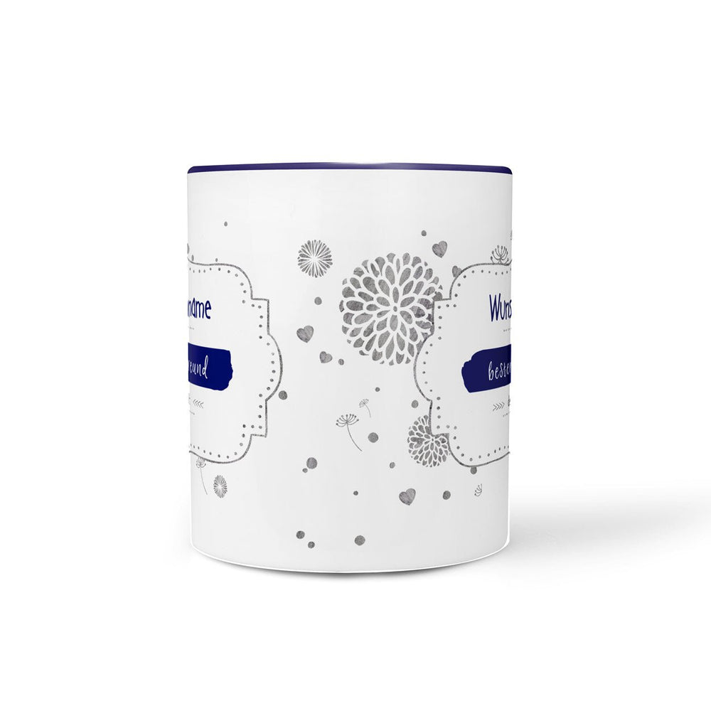 Tasse bester Freund – personalisiert mit Name in Blau - Sunnywall - Individualität trifft Design