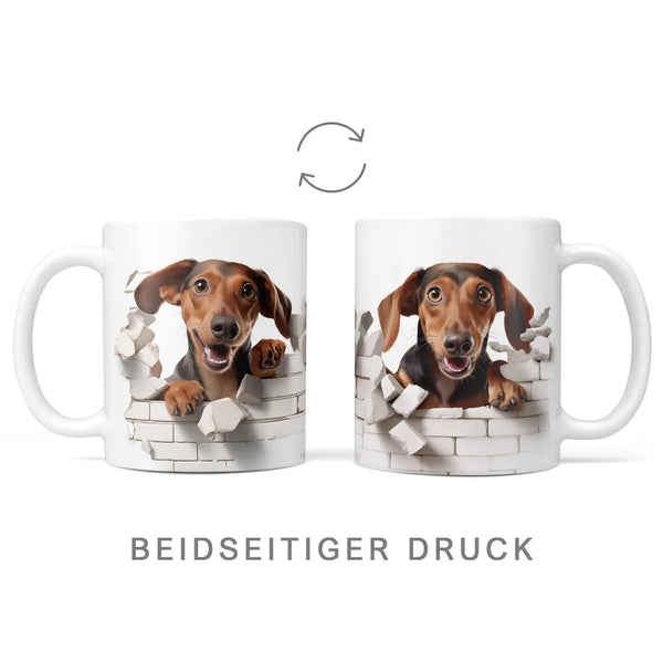 Tasse Brauner Dackel - Hunderassen Kollektion - Sunnywall - Individualität trifft Design