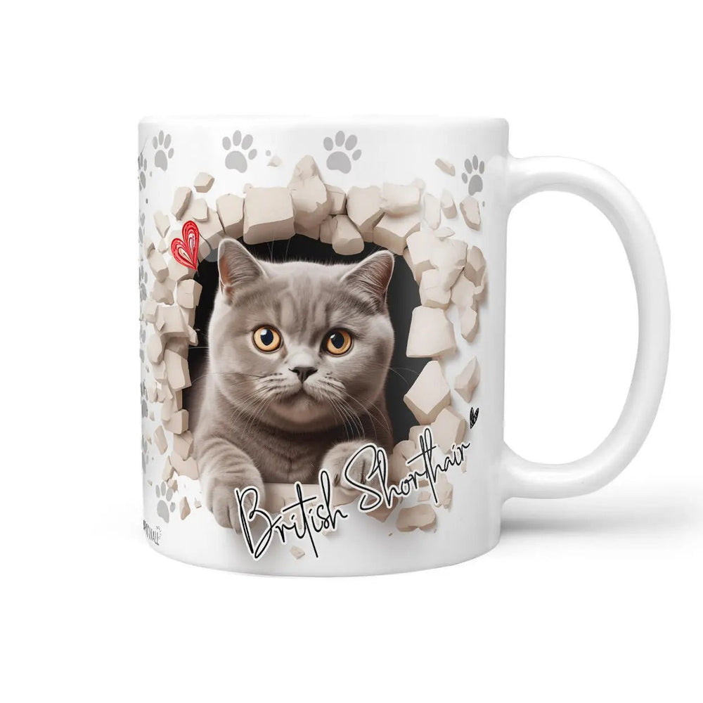 Tasse Britische Kurzhaarkatze einzigartig & charmant - Katzenrassen Kollektion - Sunnywall - Individualität trifft Design