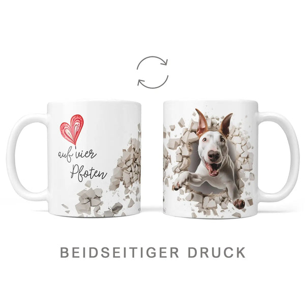 Tasse Bullterrier Liebe auf vier Pfoten - Hunderassen Kollektion - Sunnywall - Individualität trifft Design