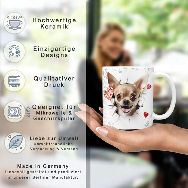 Tasse Chihuahua hellbraunes Fell - Hunderassen Kollektion - Sunnywall - Individualität trifft Design