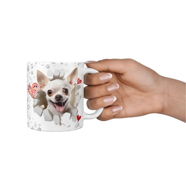 Tasse Chihuahua weisses Fell - Hunderassen Kollektion - Sunnywall - Individualität trifft Design