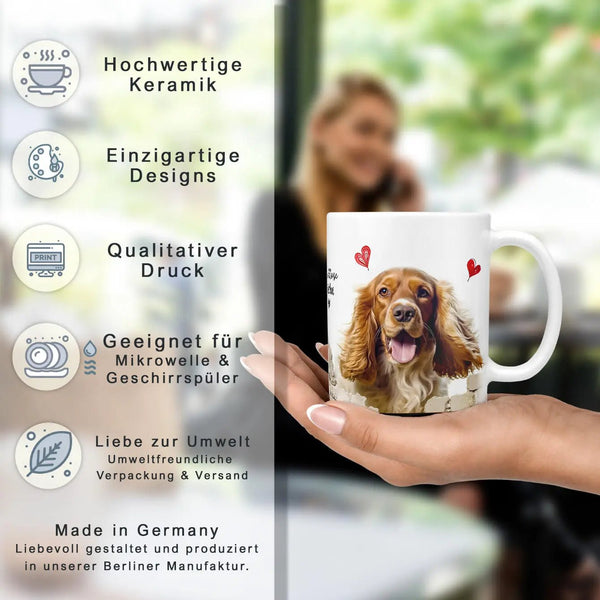 Tasse Cocker Spaniel Liebe in jeder Pfote - Hunderassen Kollektion - Sunnywall - Individualität trifft Design