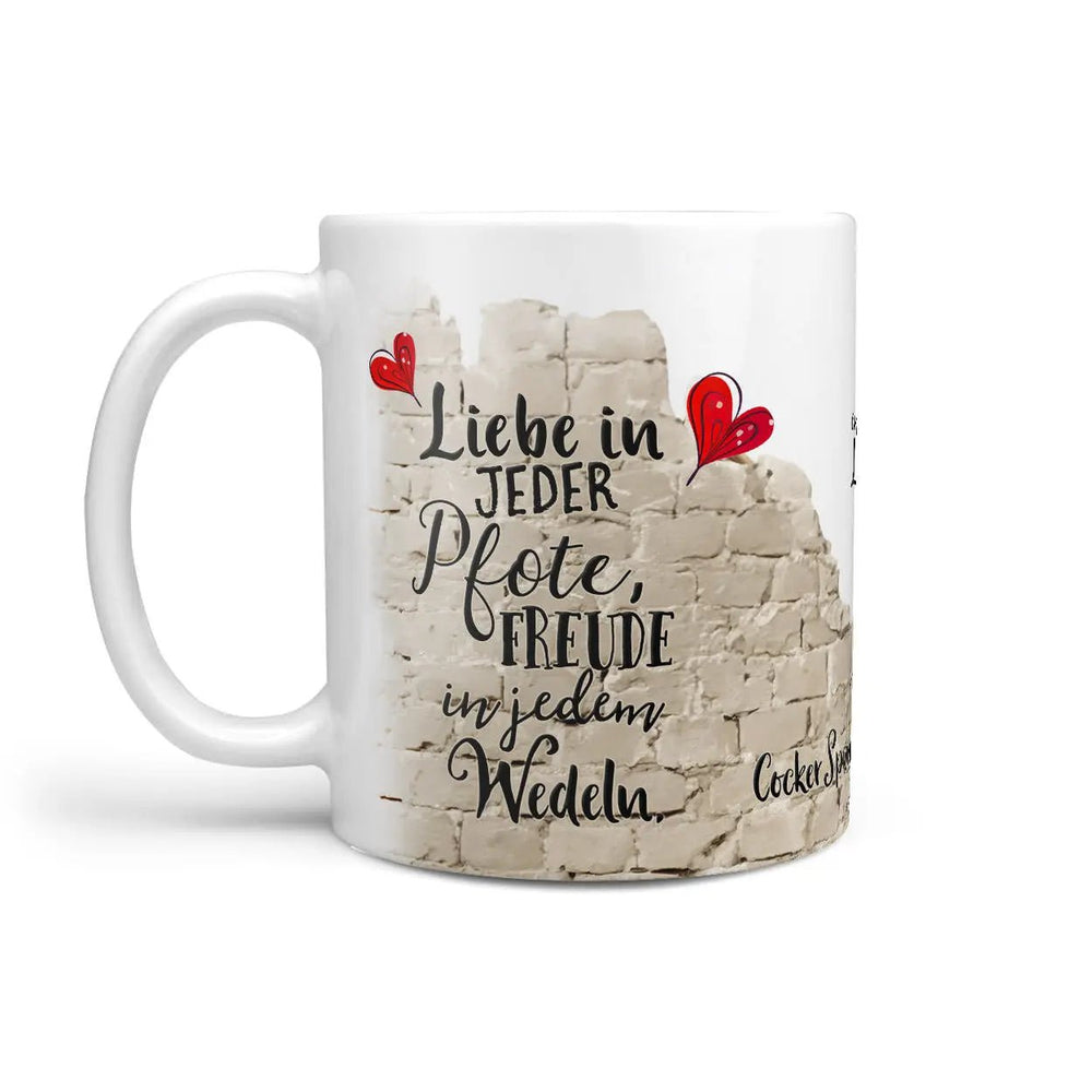 Tasse Cocker Spaniel Liebe in jeder Pfote - Hunderassen Kollektion - Sunnywall - Individualität trifft Design