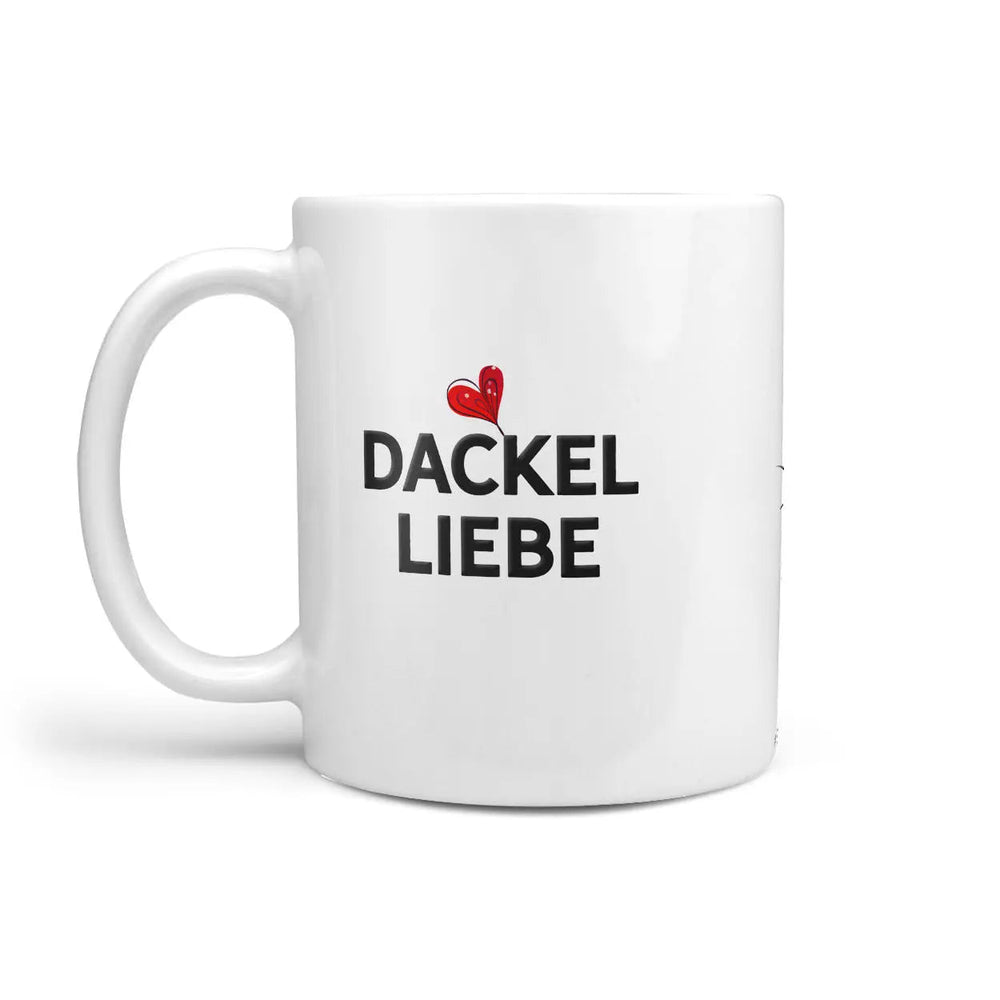 Tasse Dackel Liebe Schwarzer Dackel - Hunderassen Kollektion - Sunnywall - Individualität trifft Design