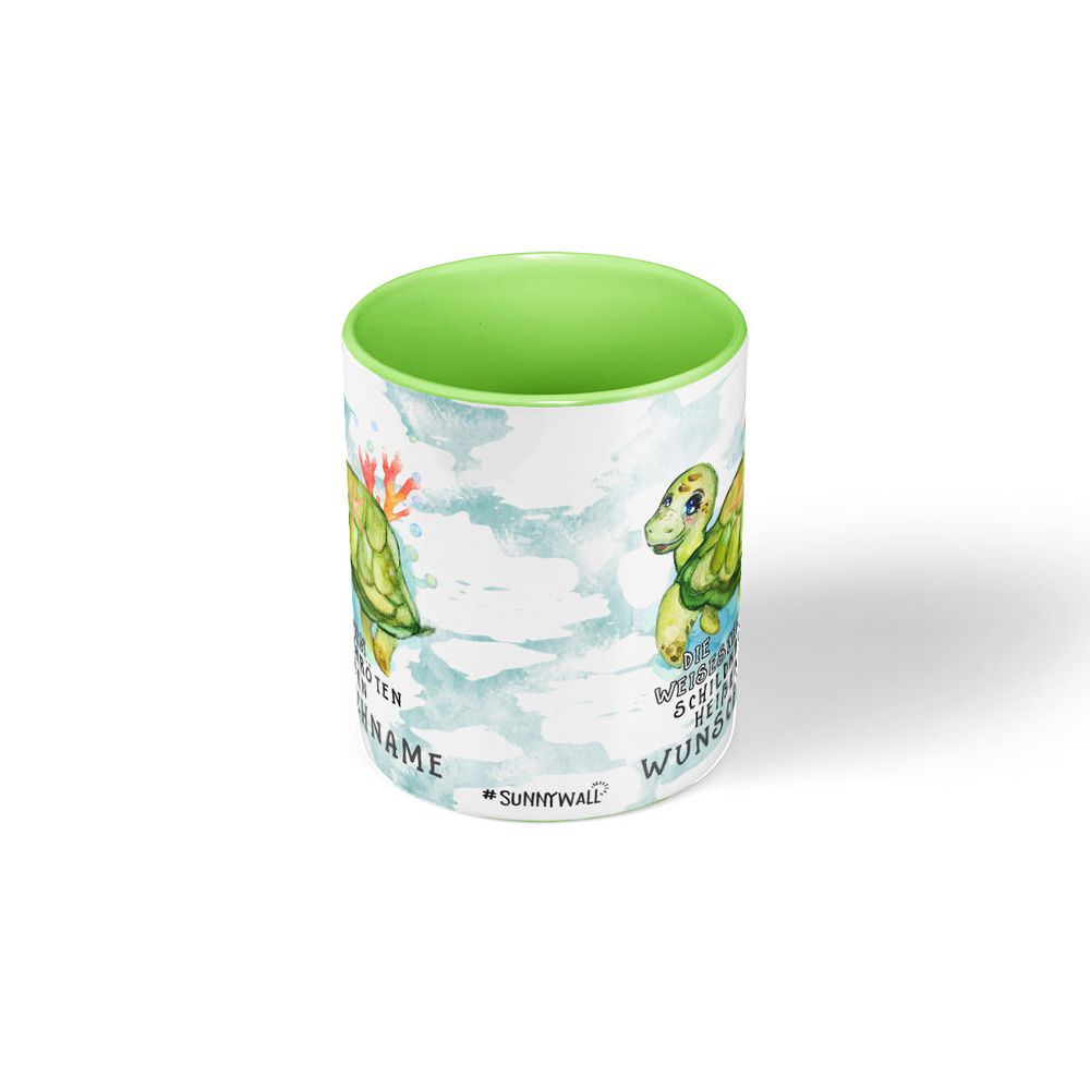 Tasse - Die weisesten Schildkröten heißen - Wunschname Kaffeetasse - Sunnywall - Individualität trifft Design