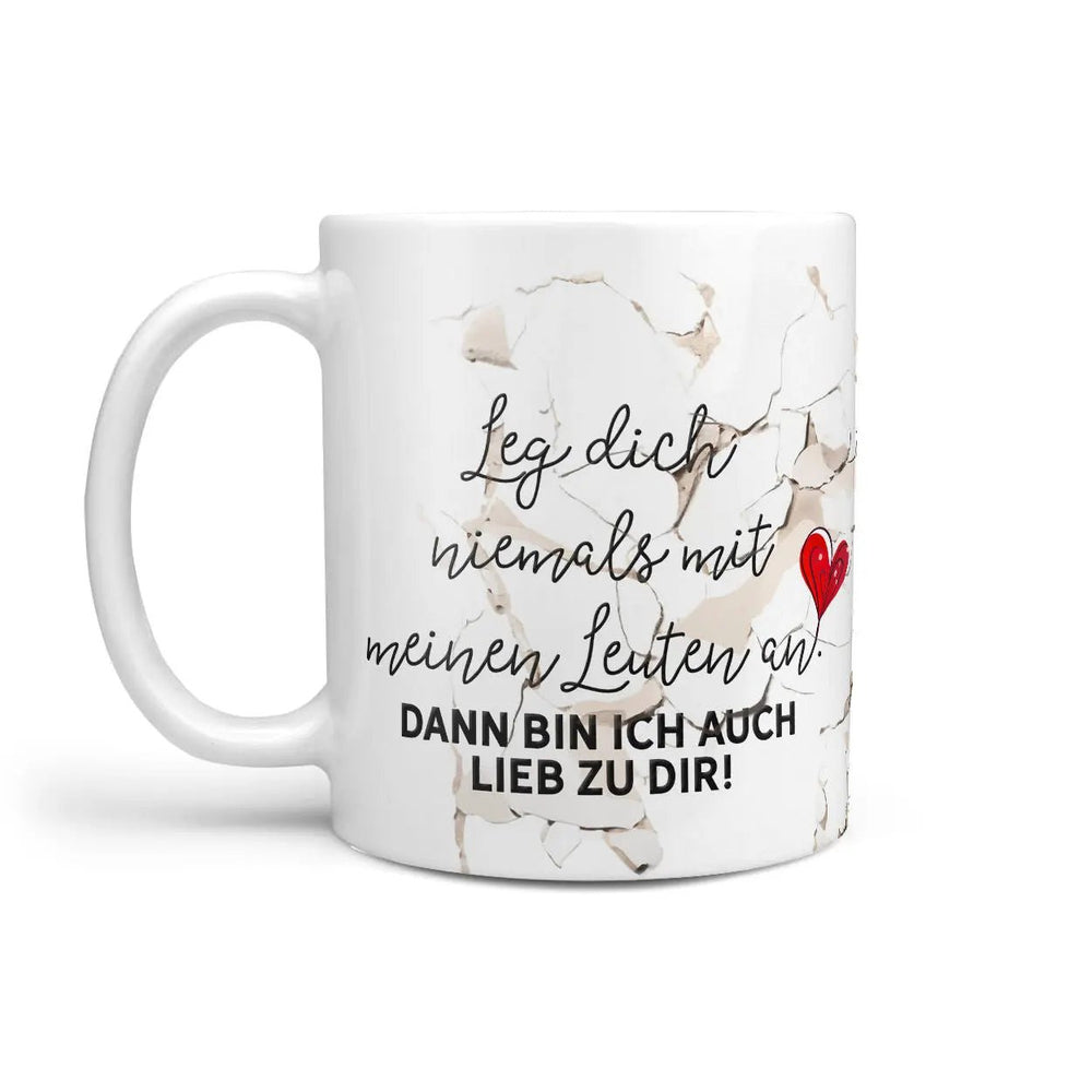 Tasse Dobermann Leg dich niemals mit meinen Leuten an - Hunderassen Kollektion - Sunnywall - Individualität trifft Design