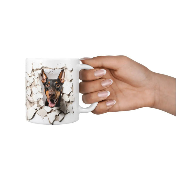 Tasse Dobermann Leg dich niemals mit meinen Leuten an - Hunderassen Kollektion - Sunnywall - Individualität trifft Design
