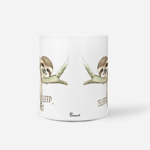 Tasse Faultier Sleep Eat Repeat – Entspannung pur - Sunnywall - Individualität trifft Design