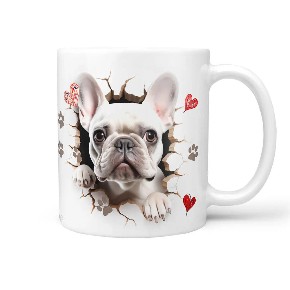 Tasse Französische Bulldogge weisses Fell - Hunderassen Kollektion - Sunnywall - Individualität trifft Design
