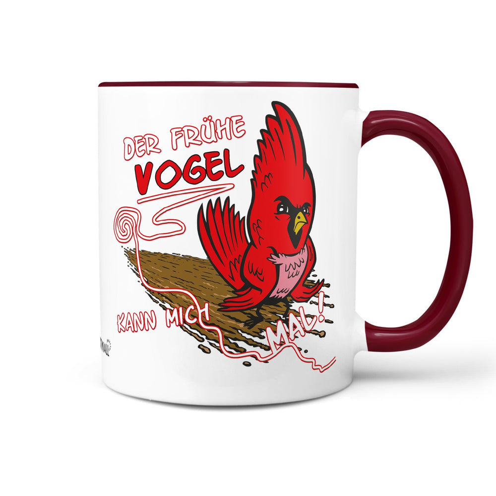 Tasse Früher Vogel Kaffee – Lustige Spruchtasse mit Vogel und Wurm - Sunnywall - Individualität trifft Design