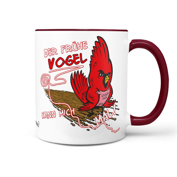 Tasse Früher Vogel Kaffee – Lustige Spruchtasse mit Vogel und Wurm - Sunnywall - Individualität trifft Design