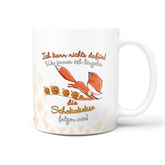 Tasse Fuchs Schokokekse Die Schokokekse folgen mir Kaffeetasse mit Spruch - Sunnywall - Individualität trifft Design