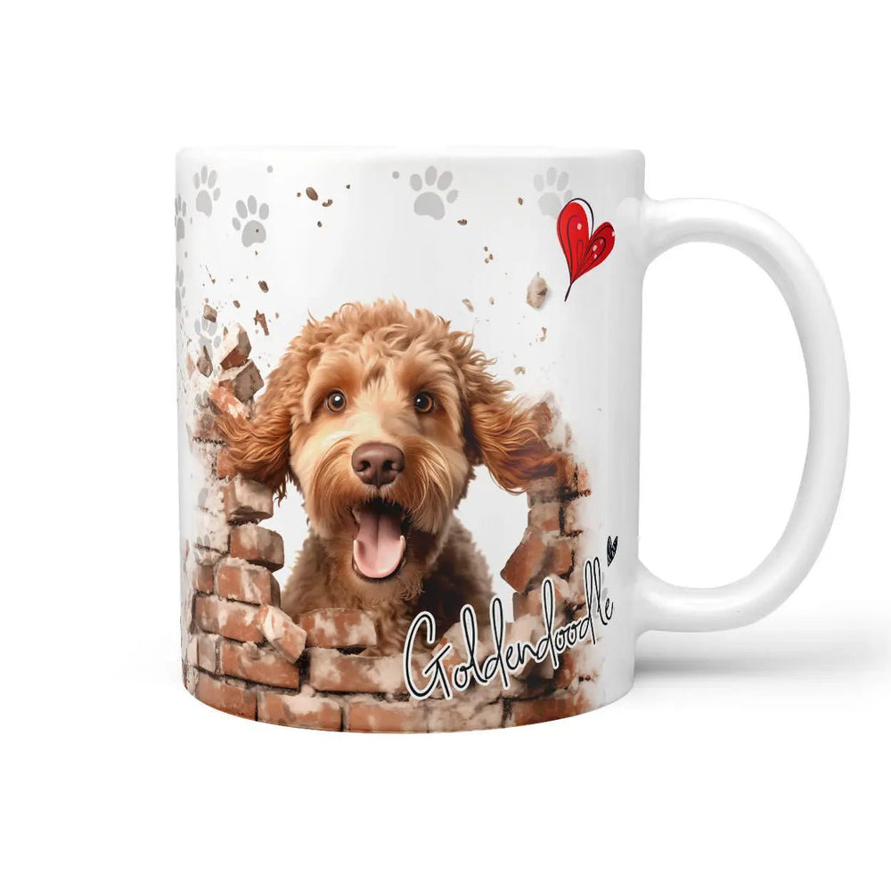 Tasse Goldendoodle braunes Fell Verspielt & Intelligent - Hunderassen Kollektion - Sunnywall - Individualität trifft Design