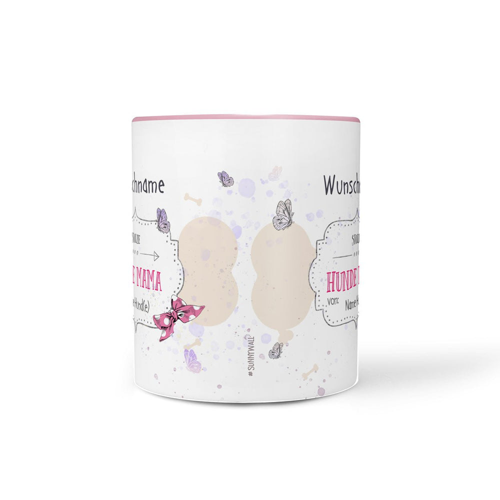 Tasse Hundemama – personalisiert mit Name und Widmung in Rosa - Sunnywall - Individualität trifft Design