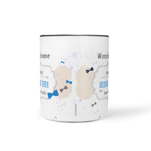 Tasse Hundepapa – personalisiert mit Namen und Widmung in Schwarz - Sunnywall - Individualität trifft Design