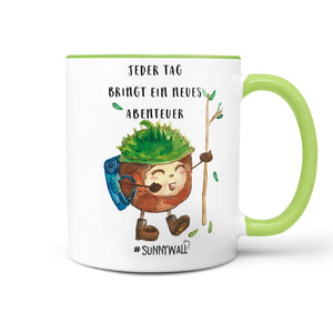 Tasse Kastanie Abenteuer Jeder Tag bringt ein neues Abenteuer - Sunnywall - Individualität trifft Design