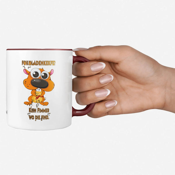 Tasse letzter Keks – freches Backenhörnchen mit Schokokeks Motiv und Spruch - Sunnywall - Individualität trifft Design