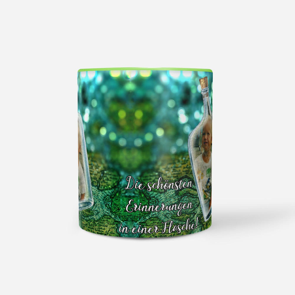 Tasse mit eigenem Foto in Flasche | Urlaubserinnerung & Geschenkidee - Sunnywall - Individualität trifft Design