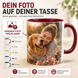 Tasse mit eigenem Foto – personalisierte Fototasse mit Wunschmotiv & Text - Sunnywall - Individualität trifft Design