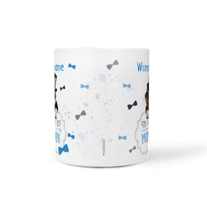 Tasse Mops Papa – personalisiert mit Wunschname und Zylinder-Mops - Sunnywall - Individualität trifft Design