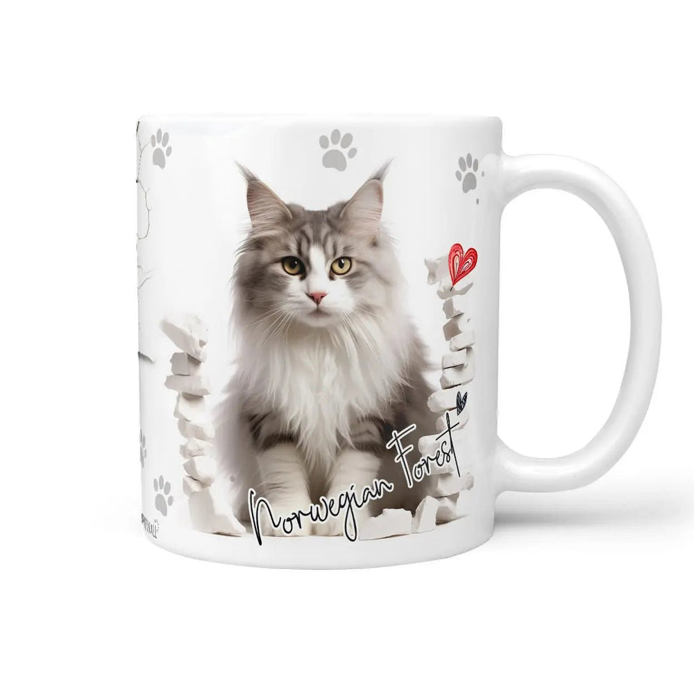Tasse Norwegian Forest cat Norwegische Waldkatze imposant & faszinierend - Katzenrassen Kollektion - Sunnywall - Individualität trifft Design