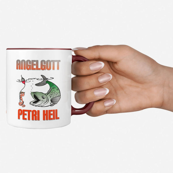 Tasse Petri Heil Angelgott – Lustige Anglertasse - Sunnywall - Individualität trifft Design