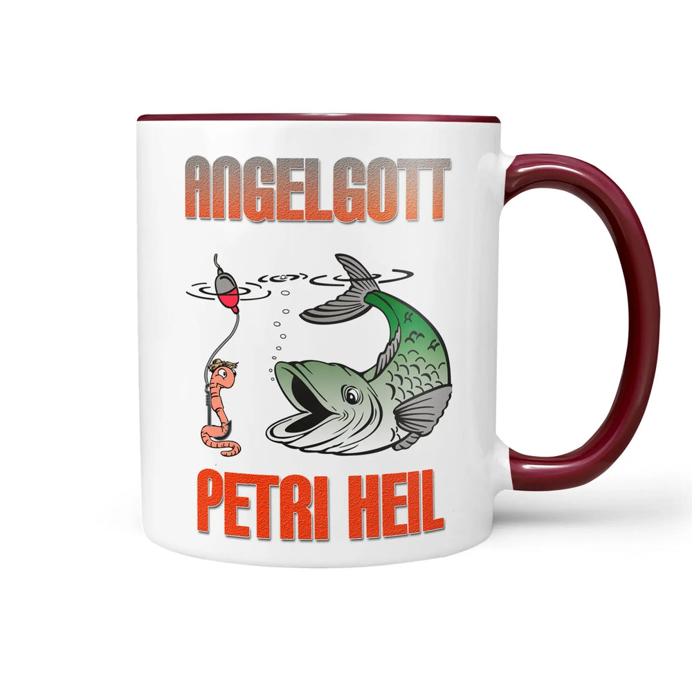 Tasse Petri Heil Angelgott – Lustige Anglertasse - Sunnywall - Individualität trifft Design